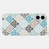 Scroll Damask Pattern Teals Bruins Wit Case-Mate iPhone Case (Achterkant (horizontaal))