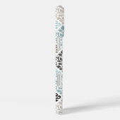 Scroll Damask Pattern Teals Bruins Wit Case-Mate iPhone Case (Achterkant / Rechts)