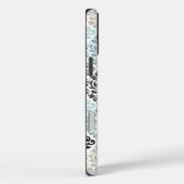 Scroll Damask Pattern Teals Bruins Wit Case-Mate iPhone Case (Achterkant / Rechts)