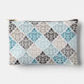 Scroll Damask Pattern Teals Bruins Wit Etui (Voorkant)