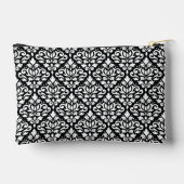 Scroll Damask Pattern Wit op Zwart Etui (Achterkant)