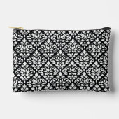 Scroll Damask Pattern Wit op Zwart Etui (Voorkant)