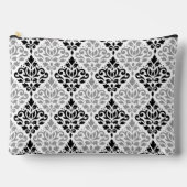 Scroll Damask Pattern Zwart Grijs Wit Etui (Voorkant)