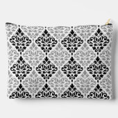Scroll Damask Pattern Zwart Grijs Wit Etui (Achterkant)