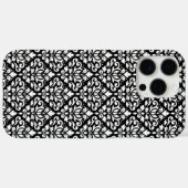 Scroll Damask White op Black Pattern Case-Mate iPhone Case (Achterkant (horizontaal))
