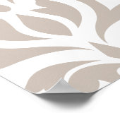 Scroll Damask XLg Pattern Art Teals Browns Wit Poster (Hoek)