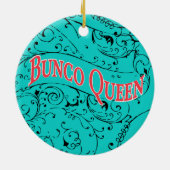  Scroll Design Bunco Queen Keramisch Ornament (Achterkant)