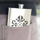 Scroll Design met Monogram Heupfles (Voorbeeld)