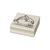 scroll dolphin art stamp 	rubberstempel (Stempel)