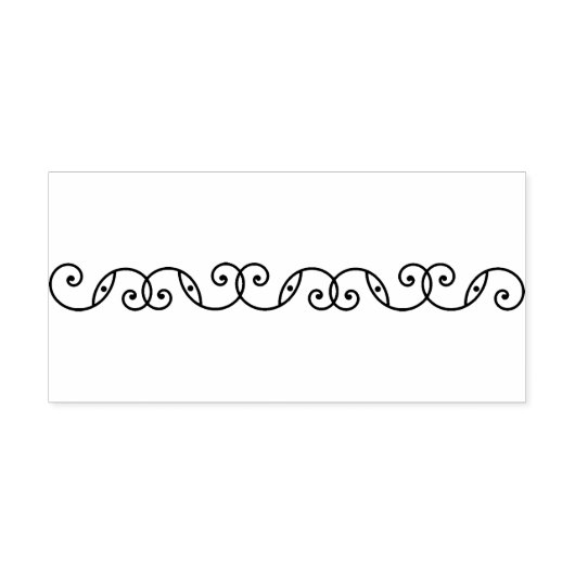 Scroll- en balrand 	rubberstempel (Afrduk)