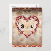  Scroll en  Hart Valentijnsdag Briefkaart (Voorkant / Achterkant)