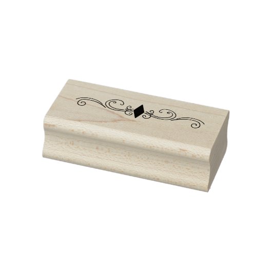 Scroll met Diamond Rubberstempel (Stempel)