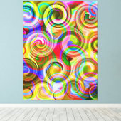 Scroll Pastel geometrisch abstract   Canvas Afdruk (Insitu (Houten vloer))
