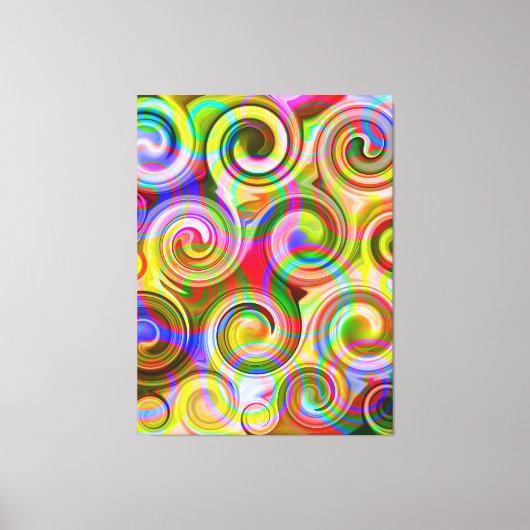 Scroll Pastel geometrisch abstract   Canvas Afdruk (Voorkant)