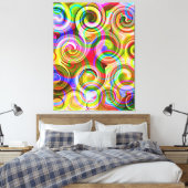 Scroll Pastel geometrisch abstract   Canvas Afdruk (Insitu (Slaapkamer))