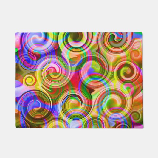 Scroll Pastel geometrisch abstract Deurmat (Voorkant)