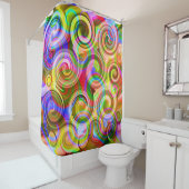 Scroll Pastel geometrisch abstract  Douchegordijn (In situ)
