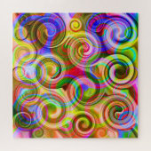 Scroll Pastel geometrisch abstract Legpuzzel (Horizontaal)