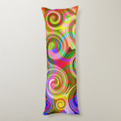 Scroll Pastel geometrisch abstract  Lichaamskussen (Achterkant (Verticaal))
