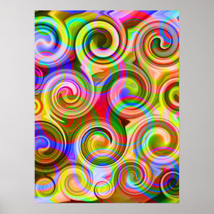 Scroll Pastel geometrisch abstract Poster
