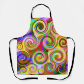 Scroll Pastel geometrisch abstract  Schort (Voorkant)