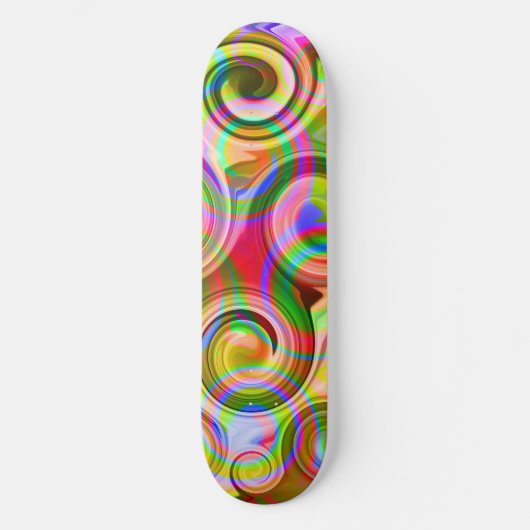 Scroll Pastel geometrisch abstract  Skateboard (Voorkant)