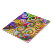Scroll Pastel geometrisch abstract Tegeltje (Zijkant)