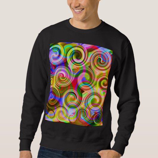 Scroll Pastel geometrisch abstract Trui (Voorkant)