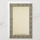  scroll rand perkament gepersonaliseerd briefpapier (Voorkant / Achterkant)