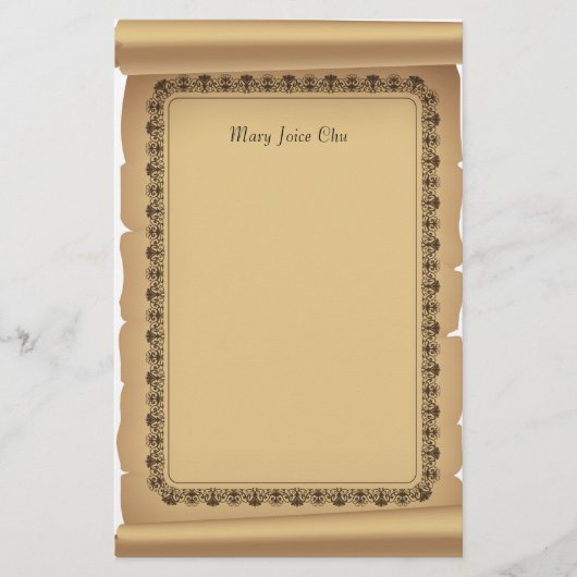 Scroll Stationery Briefpapier (Voorkant)
