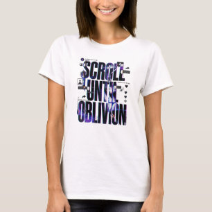 SCROLL TOT VERNIETIGING Sociale Media Brutalist T-shirt