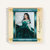Scroll turquoise Photo Budget Quinceañera Livre d' (Devant)