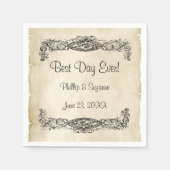  Scroll werk perkament trouwdag Servet (Voorkant)