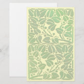 scrollen blad kunstwerk briefpapier (Voorkant / Achterkant)