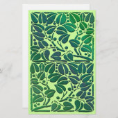  scrollen bladeren scrapbook papier (Voorkant / Achterkant)