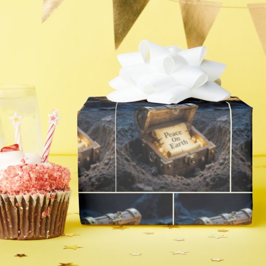  scrollen in een schatkist cadeaupapier (Verjaardagsfeest)