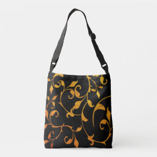 Scrollende roest en zwart crossbody tas