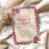 Scrollwork Border Galentine's Invitation