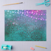 Scrollwork en lichten op groene ontkoppeling tissuepapier (Craft)