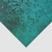 Scrollwork en lichten op groene ontkoppeling tissuepapier (Detail)