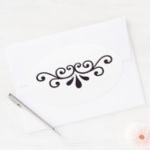 Scrollwork-Sticker Ovale Sticker (Envelop)