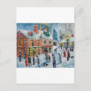 Scrooge A Christmas Carol winter snow scene ghosts Feestdagenkaart