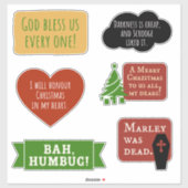 Scrooge A Kerstcarol citeert Sticker Pack (Vel)