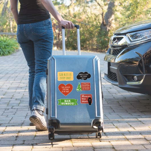 Scrooge A Kerstcarol citeert Sticker Pack (Koffer Insitu)