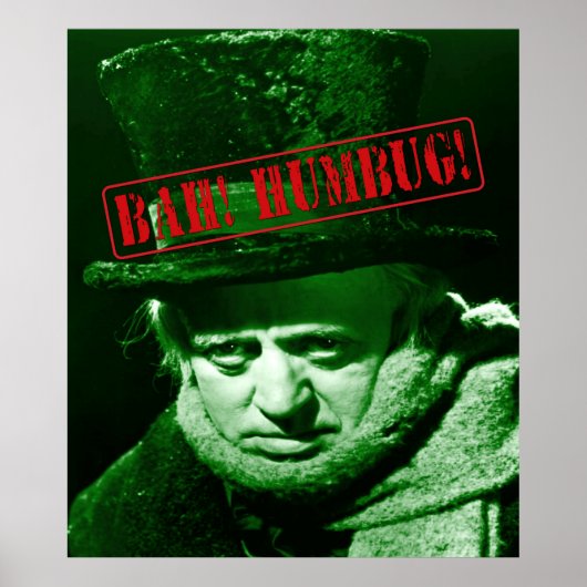 Scrooge Bah Humbug ! Poster et design d'art mural (Devant)