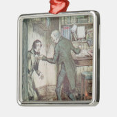 Scrooge en Bob Cratchit Metalen Ornament (Links)