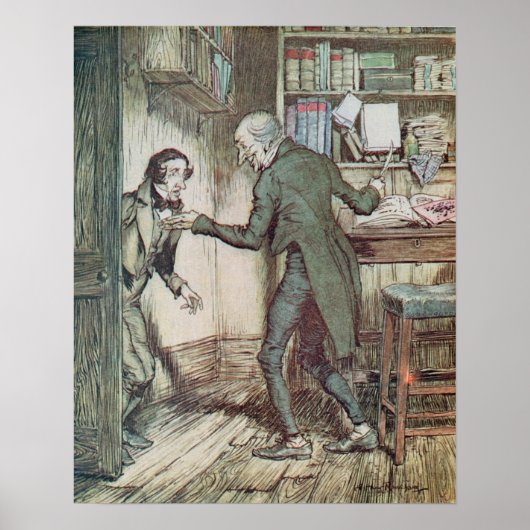 Scrooge en Bob Cratchit Poster (Voorkant)