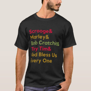 Scrooge Marley Festive Modern Dickens Kerstmis T-shirt