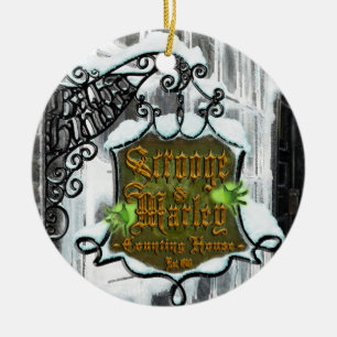 Scrooge&MarleySignScene Keramisch Ornament