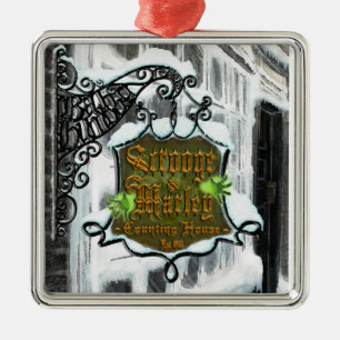 Scrooge&MarleySignScene Metalen Ornament